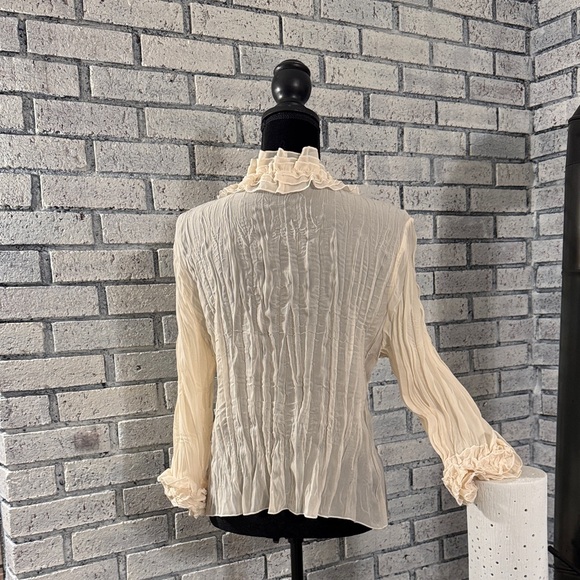 Jaipur Cream Ruffled Blouse - Picture 7 of 7